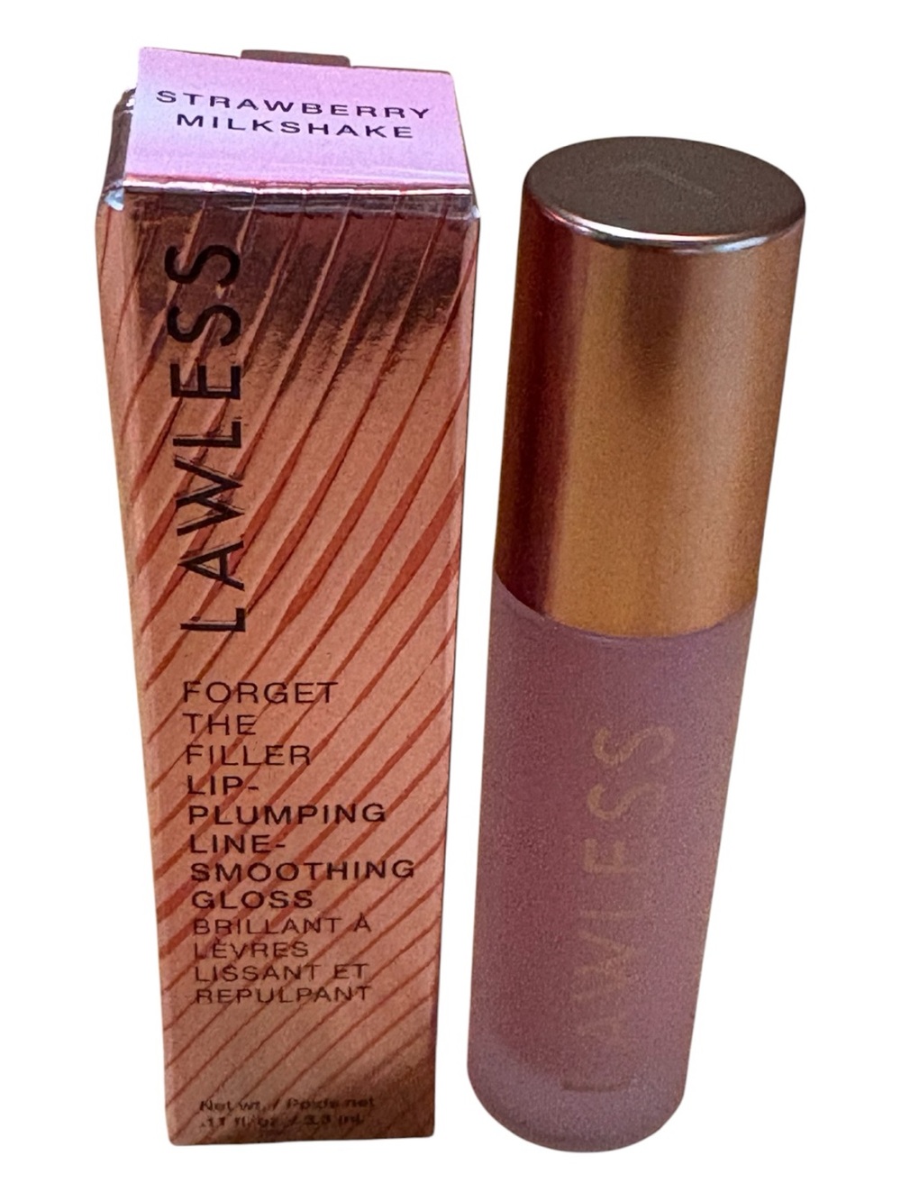 LAWLESS Strawberry Milkshake Lip Plumping Gloss – Pink-NWT